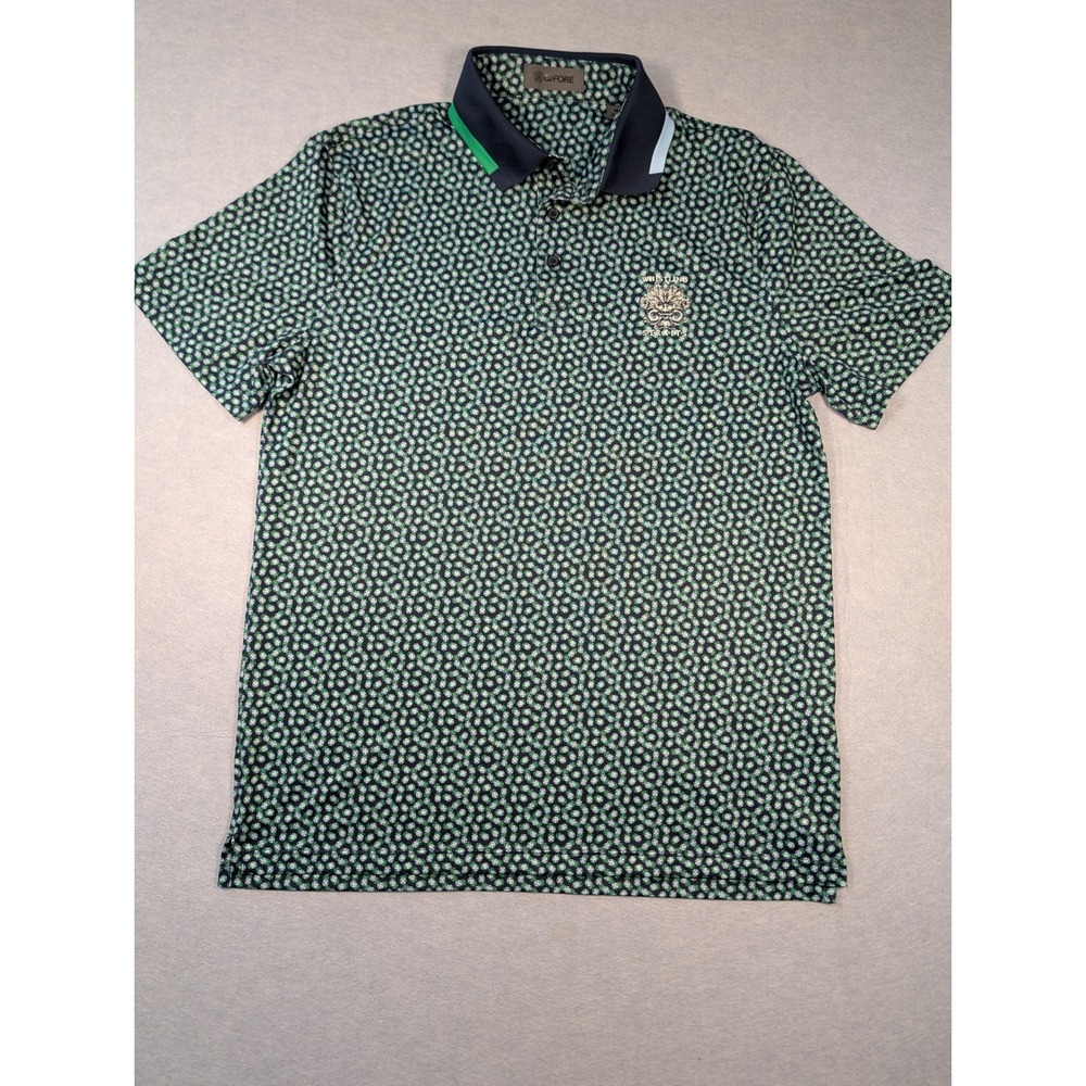 G/FORE Polo Shirt Mens Medium Blue Triple G Whistling Straits GMP000086 NWOT